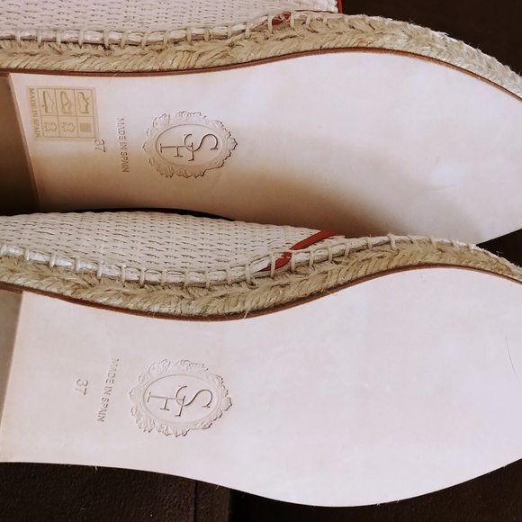 🌟SOLD🌟NWOT Sarah Flint Cream Woven Espadrilles - Picture 5 of 6
